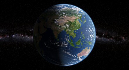 Planet earth from space a detailed view of the globe in the cosmos