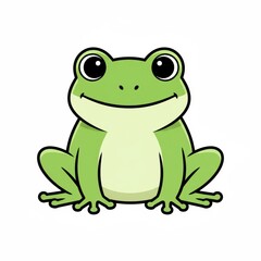 Adorable cartoon frog illustration, perfect for children's book design