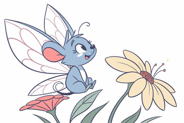 butterfly and flowers