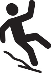 Falling Down Stair Icon with Long Shadow