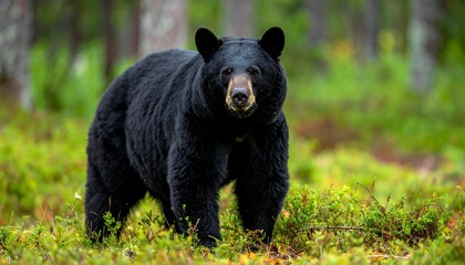 Black bear in a forest setting