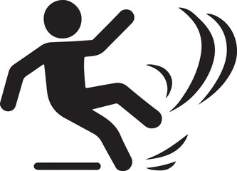 Falling Down Stair Icon with Long Shadow