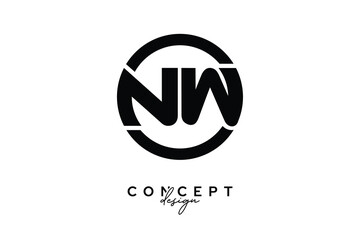 NW Creative Circle Monogram Logo Design – Modern Branding Concept