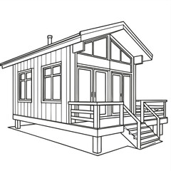 sketch of house