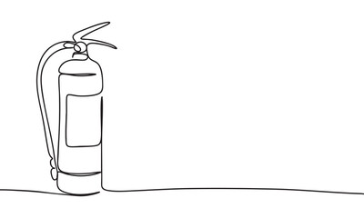 Fire extinguisher one-line drawing