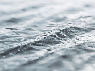 Tranquil Ocean Waves: Blue Water and Liquid Ripples Texture in a Serene Marine Landscape