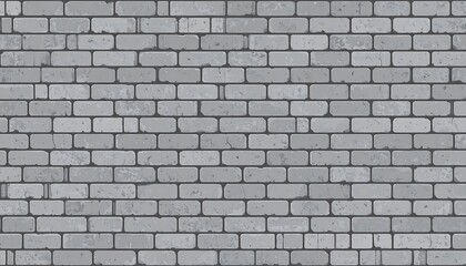 An illustration of a textured, gray brick wall. The bricks are rectangular with slight variations in color. Dark mortar fills the gaps