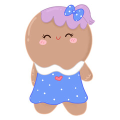 Cute Gingerbread Christmas PNG.