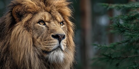 Fototapeta premium A lion in a field.