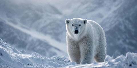 A polar bear in the natural environment.