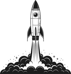 space rocket vector illustration