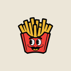 french fries vector illustration