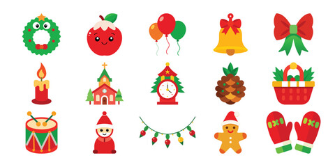 set of Christmas icon. Christmas icon set.
