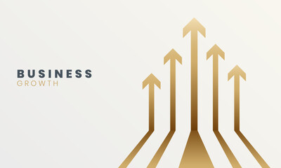 Arrows going upwards showing success and business growth. Financial profit and Investment concept