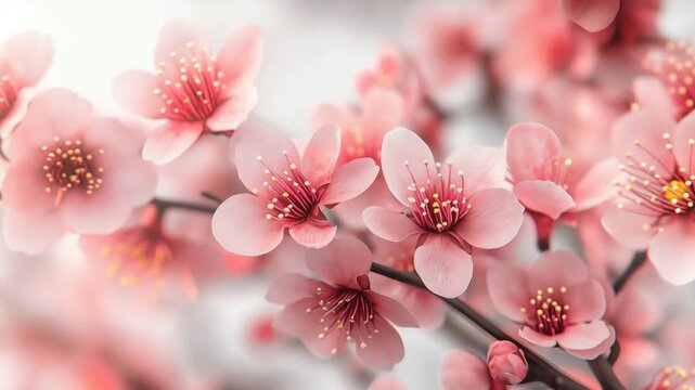 Delicate cherry blossoms in full bloom capturing spring's beauty and color