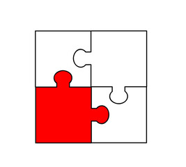 Puzzle vector illustration art on white background