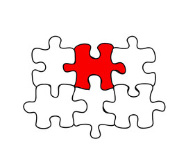 Puzzle vector illustration art on white background