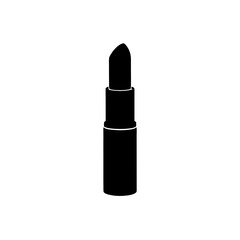 lipstick icon black silhouette vector illustration on transparent background