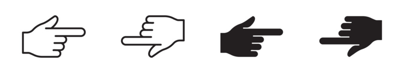Finger pointing icons, vector illustration . 