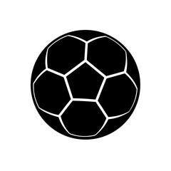 Fototapeta premium soccer ball icon black silhouette vector illustration on transparent background