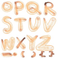 アルファベット、英語、手描き文字