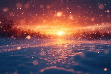 Snow-covered landscape under a clear blue sky.