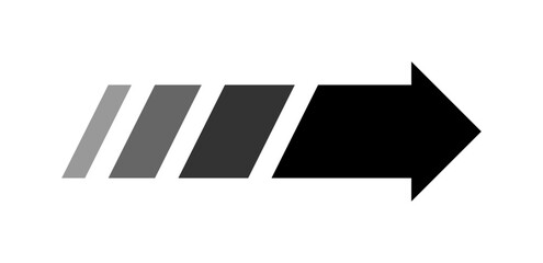 Schwarzer Pfeil, z.B. als Logo für Logistikunternehmen