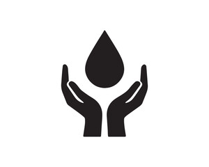 Water drop save icon vector design illustration