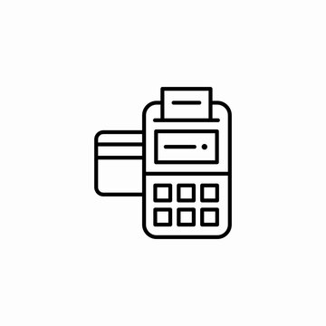 card payment terminal icon sign vector
