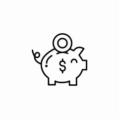 piggy bank savings icon sign vector © Kauz