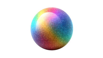 Rainbow sphere, isolated on transparent background