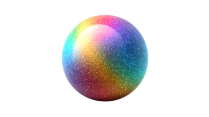 Rainbow sphere, isolated on transparent background