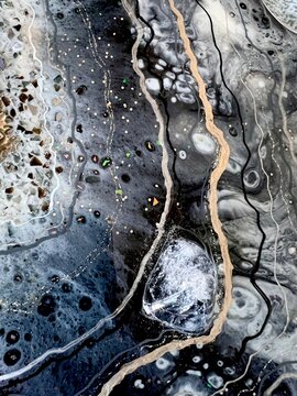 water drops on the ground, black epoxy redi design 