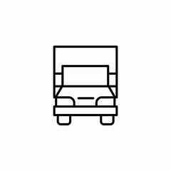 front view truck icon sign vector