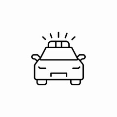 police car flashing icon sign vector