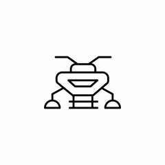 robotic space lander icon sign vector © Kauz