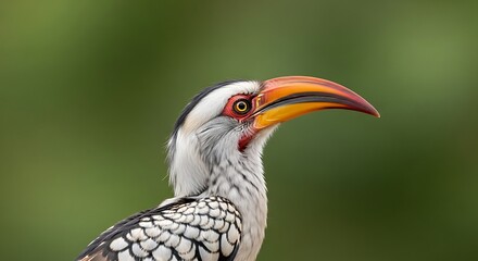 Obraz premium African Bird Wildlife Hornbill Portrait.