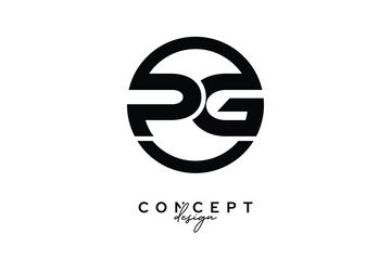 Obraz premium PG Creative Circle Monogram Logo Design – Modern Branding Concept