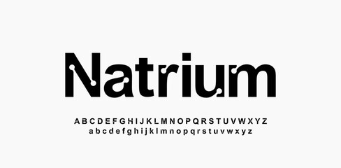 Modern Minimalist Font. Editable vector alphabet a-z. Sans Serif lettering. Perfect for any graphic design project. Rounded typography. Font for Movie, Business, technology, and any other needs	