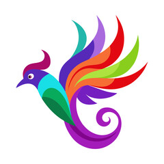 vector illustration of an abstract bird