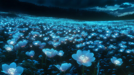 A beautiful floral scene featuring colorful and delicate flowers in a natural setting