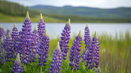 A beautiful floral scene featuring colorful and delicate flowers in a natural setting