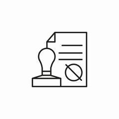 document with stamp icon sign vector