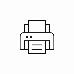 document in printer icon sign vector