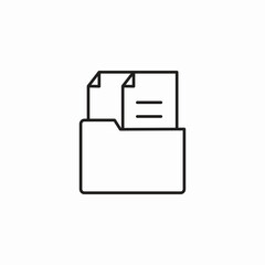 documents in folder icon sign vector