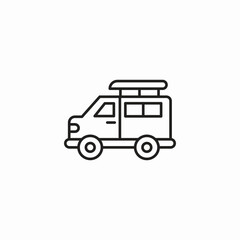 family van vehicle icon sign vector