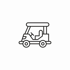 golf cart transport icon sign vector