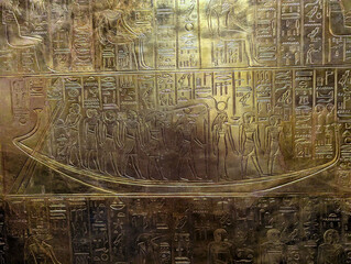 golden egyptian hieroglyphics