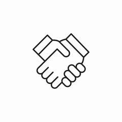 handshake agreement deal icon sign vector