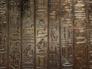 golden egyptian hieroglyphics